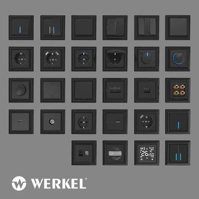 OM Sockets and switches Werkel (black) — Ver 1