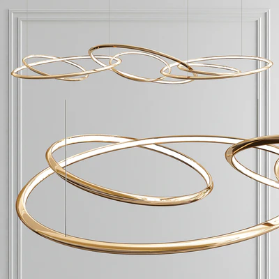 Suspension Linear Chandelier - 3 type — Ver 2