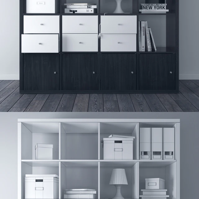 KALLAX Birch Effect and Black-Brown — Descargar