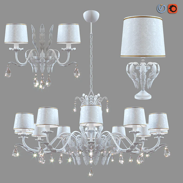 Chandelier, lamp and sconce Masiero Acantia 12 WH-M — Descargar