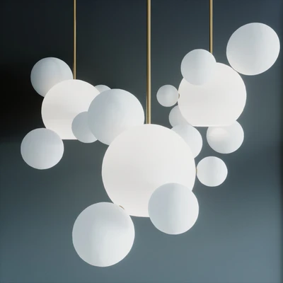 Suspension lamps giopato & coombes bolle bls 6 lamp milk — Ver 2