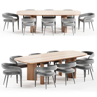 SYRAH DINING CHAIR and GEOMETRIC Table — Вид 3