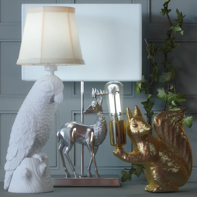 A set of lamps in the form of animals — Descargar