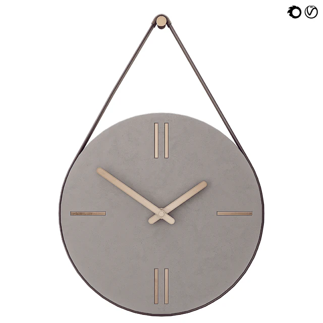 Concrete Hanging Wall Clock — Descargar