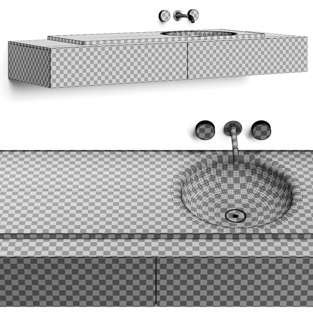 Boffi Floe Stone Encased Washbasin & Salvatori Spaghetti — Descargar