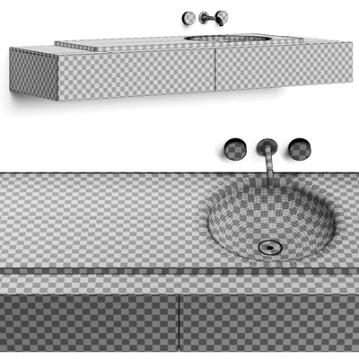 Boffi Floe Stone Encased Washbasin & Salvatori Spaghetti — Ver 3