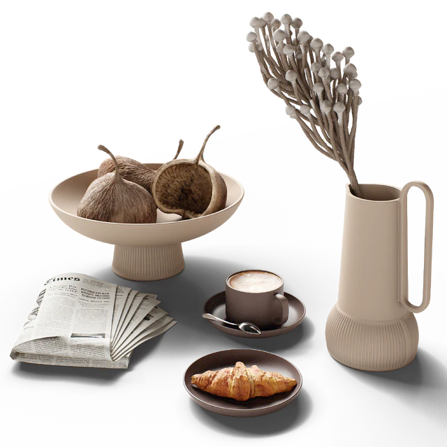 Decorative set 77 Coffee and newspaper — Descargar