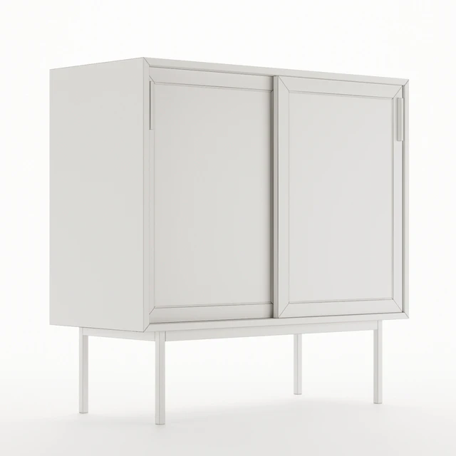 WASKA wardrobe with 2 sliding doors with wicker stakes (LA REDOUTE INTERIEURS) — Descargar