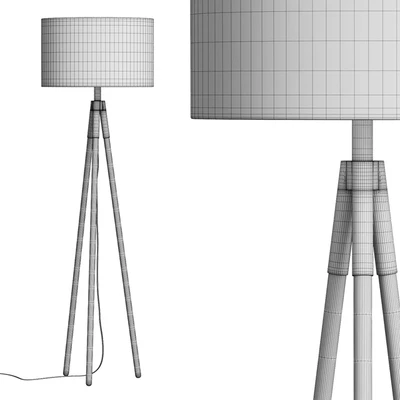 Crate & Barrel / Hyde Brass and Bronze Metal Tripod Floor Lamp — Ver 3