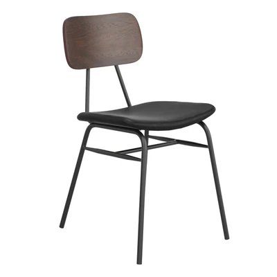 Aeon Black Faux Leather Dining Chair — Ver 1