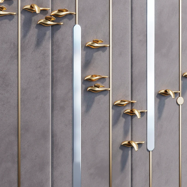 Decorative panel Birds Gold 9 — Descargar