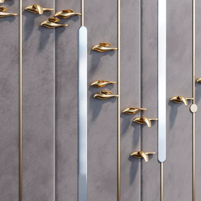 Decorative panel Birds Gold 9 — Ver 3