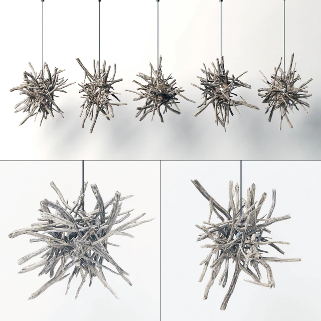 Branch decor lamp n1  / Люстры из веток — Скачать
