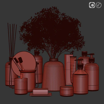 Decor set for bathroom — Ver 3