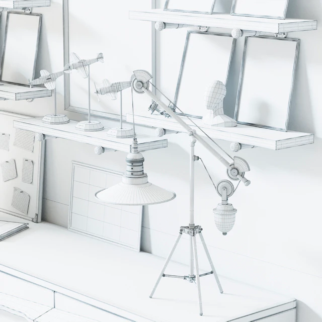 Aviation themed decorative loft set — Скачать