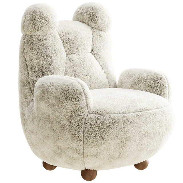 Papa bear armchair fur — Descargar