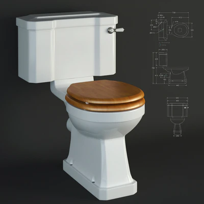 Toilet bowl-piece Burlington — Ver 1
