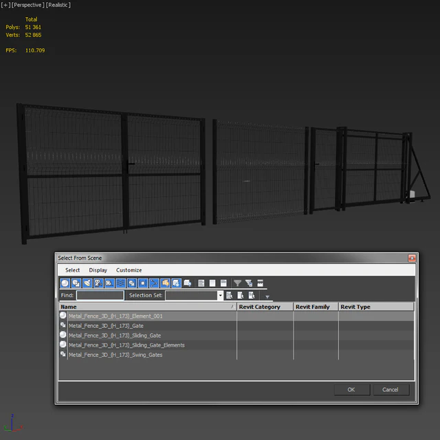 Metal Fence 3D (H-173) — Descargar