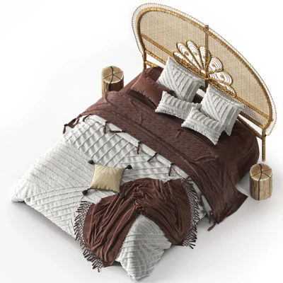 Home Republic Francis Rattan Honey Bedhead — Ver 4