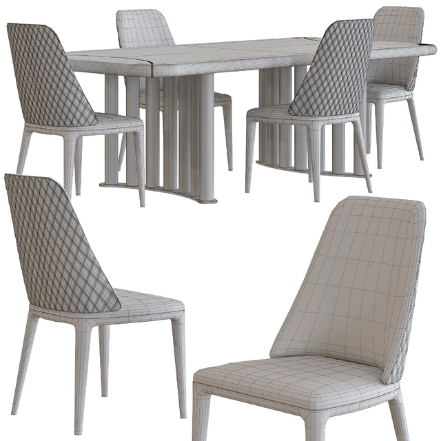 Opera Contemporary Oliver Table and Hilary Armchair Set — Descargar