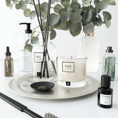 Bathroom set with eucalyptus — View 3