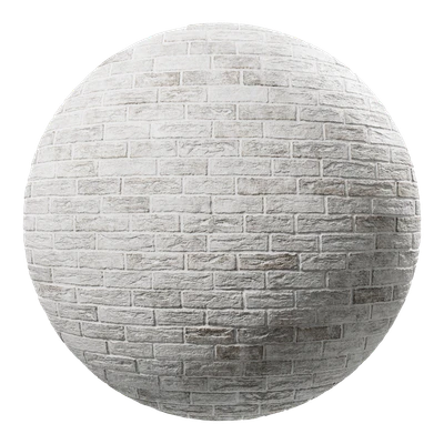 rusticated running bond brick wall texture white — View 1
