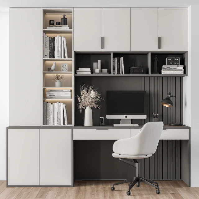 Home Office White Table - Office Furniture 260 — Descargar