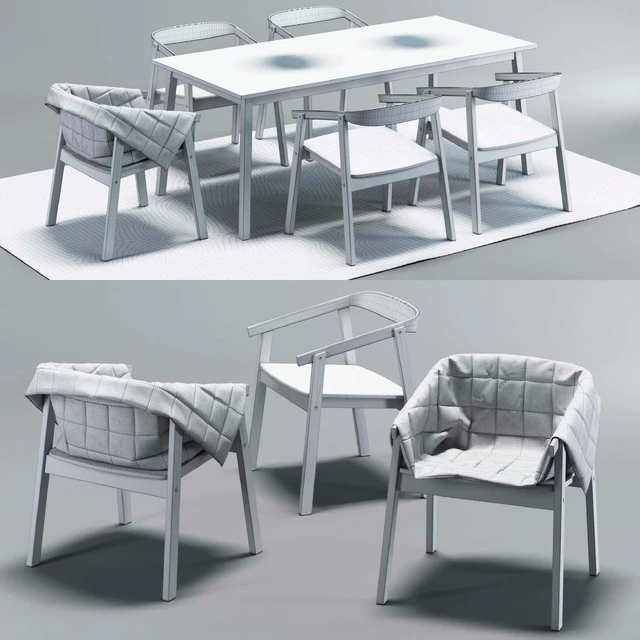 IKEA (chair Esbjorn. Table Tranetorp. Ikea PS led lamp) — Descargar