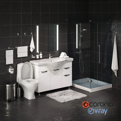 Set of bathroom equipment and accessories for bathrooms — Ver 1