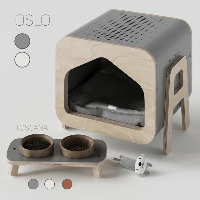 WeelyWally домик Oslo и кормушка для питомца Toscana — Скачать