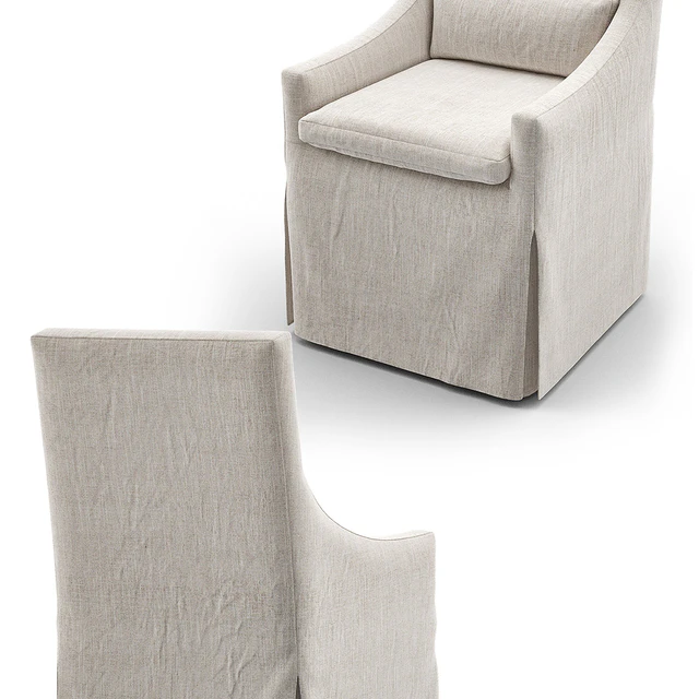 RH Belgian Slope Arm Slip Covered Armchair — Скачать