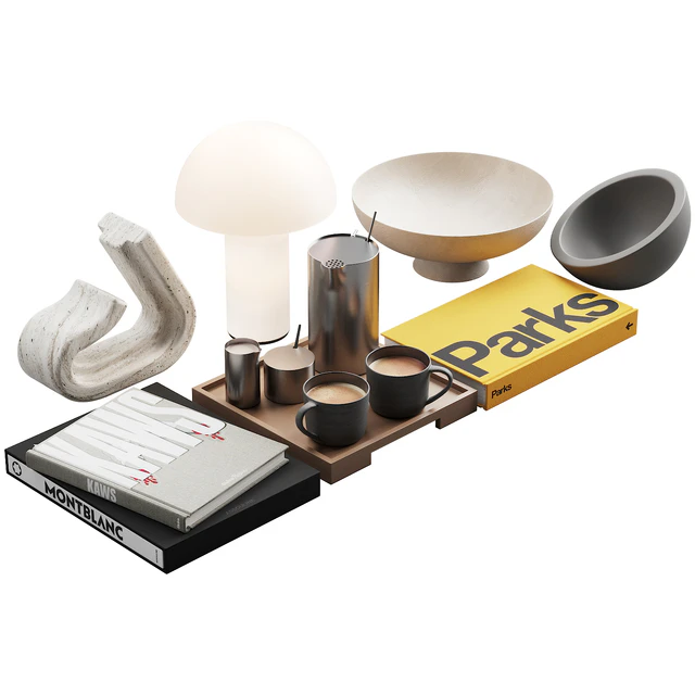 119 decorative set 032 american style neutral decor P01 — Descargar