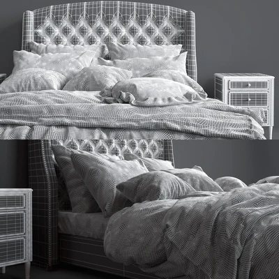 Restoration Hardware Warner Tufted Bed — Ver 2