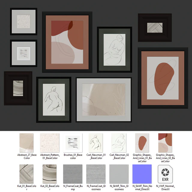 Abstract painting gallery wall — Descargar