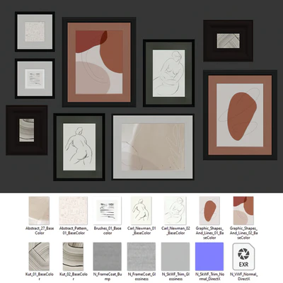 Abstract painting gallery wall — Ver 5