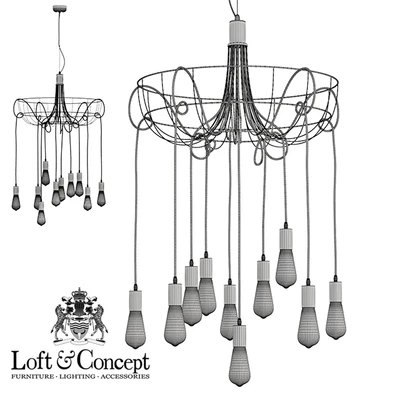 Chandelier Blood Wire Chandelier Red 10 — View 3