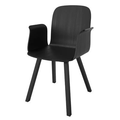 Palm veneer dining chair with armrest — Ver 4