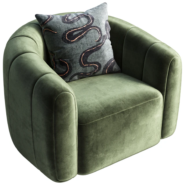 Swivel armchair CB2 Fitz — Скачать