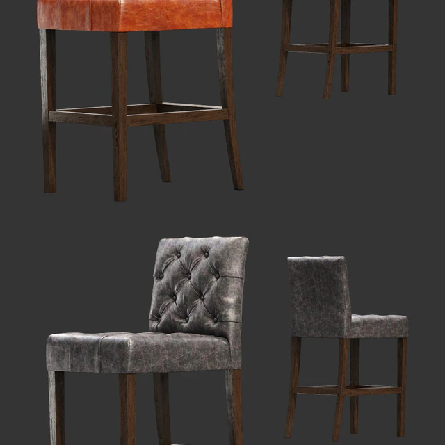 Restoration Hardware / Bennett Parsons Leather Stool — Descargar