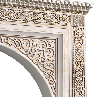 Arch in oriental style.Arabian arch.Moroccan arc.Arabic Door Portal.Entryway — Ver 5