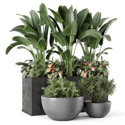 Outdoor Garden set Bush and Tree - Garden Set 1144 — Ver 1