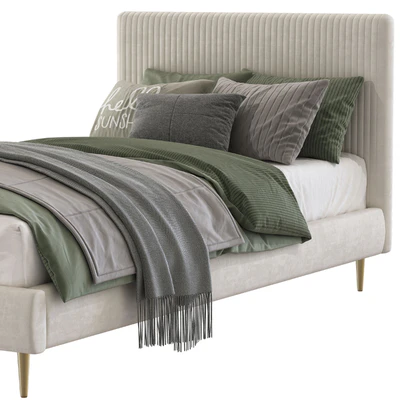 Roar / Rabbit Pleated Upholstered Bed 213 — Ver 7