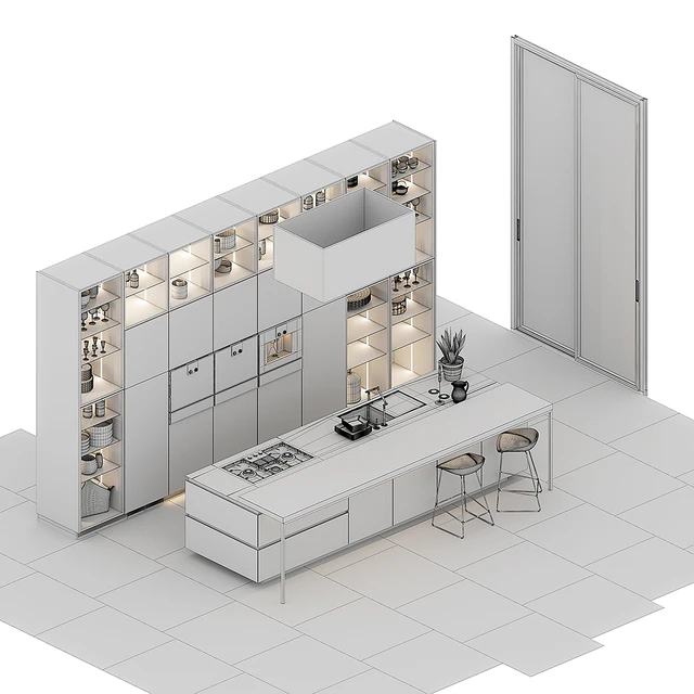 Kitchen Poliform Artex (vray GGX, corona PBR) — Descargar