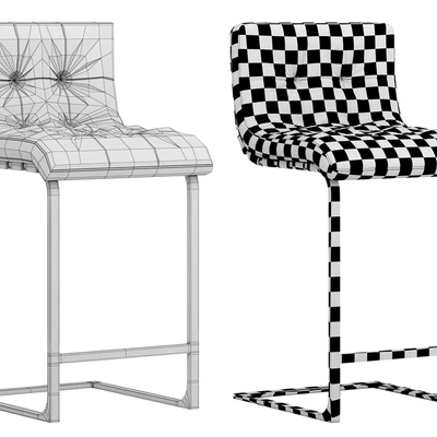 RH Modern Rossi Leather Stool — Вид 2