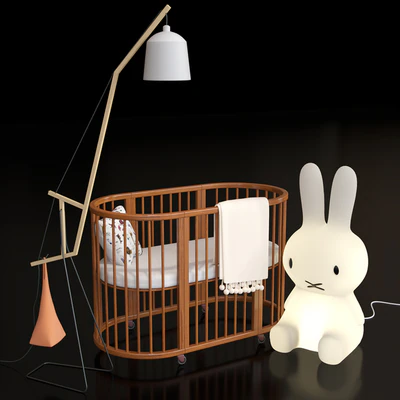 Crib Bed. Miffy-Amelung floorlamp — Ver 1