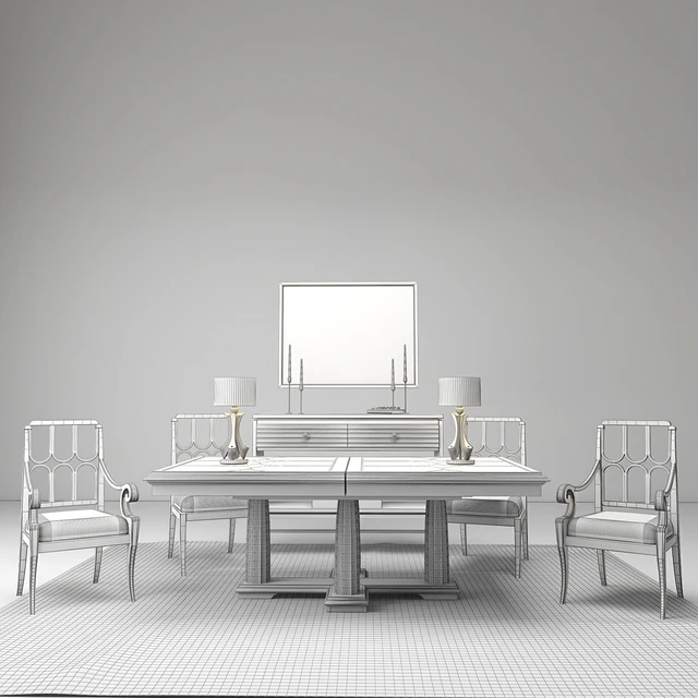 Обеденный стол и стулья фирмы Stanley Furniture — Скачать