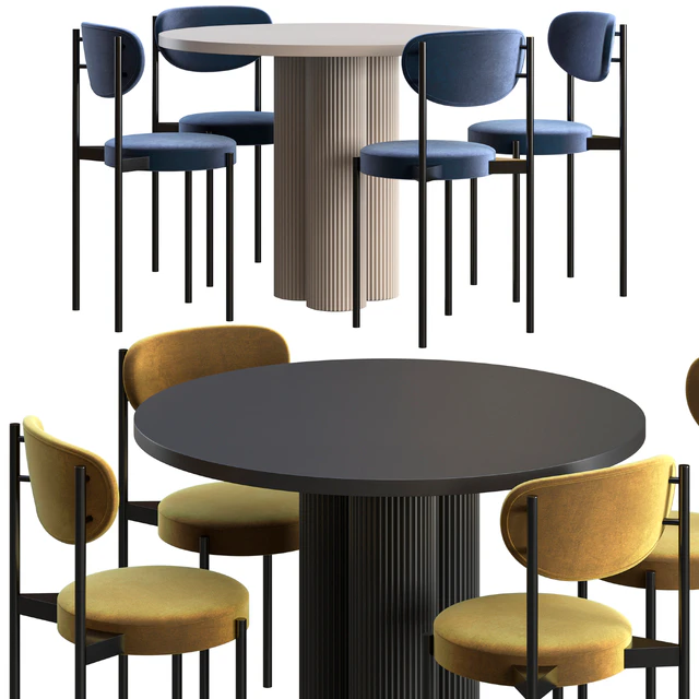 Dining table Corner Design Ary Texture + chair Corner Design Wonder — Descargar
