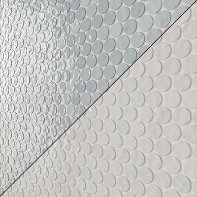 GlassPenny Round Mosaic Wall & Floor Tile 12 Colors — Ver 6