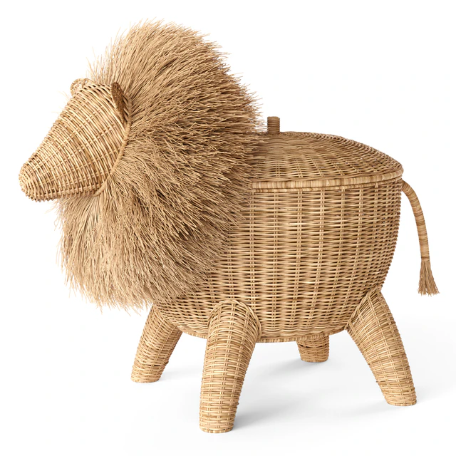 RATTAN ANIMAL BASKET LION Restoration Hardware — Скачать