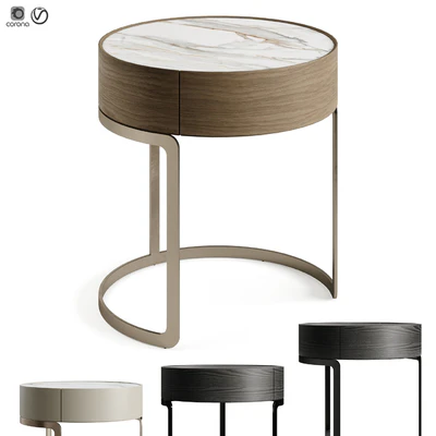 Light Luxury Circle Marble Bedside GG42 — Вид 1